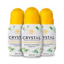 Desodorante Crystal Mineral Roll-On 66 ml, proteção contra odores em 24 horas