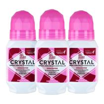 Desodorante Crystal Roll-On Sem Perfume - Pacote com 3 Unidades (66ml cada)