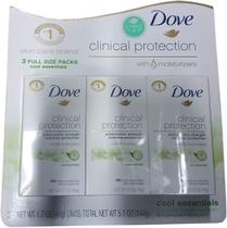 Desodorante Dove Clinical Protection Cool Essentials - Kit com 3 Unidades (50ml cada)