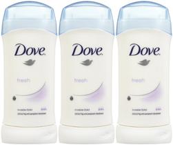 Desodorante Dove Invisible Solid Fresh - 74g (3 Unidades)
