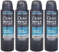Desodorante Dove Men + Care Clean Comfort - Pacote com 4 Unidades (150ml cada)