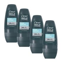 Desodorante Dove Men+Care Clean Comfort Roll on 50 ml, pacote com 4