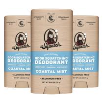 Desodorante Dr. Squatch Natural Odor-Squatching Coastal Mist 75 ml, pacote com 3 Desodorante Dr. Squatch Natural Odor-Squatching Coastal Mist 75 ml, pacote com 3