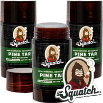 Desodorante Dr. Squatch Natural Pine Tar para homens, 80 ml, pacote com 3 Desodorante Dr. Squatch Natural Pine Tar para homens, 80 ml, pacote com 3