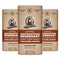 Desodorante Dr. Squatch Natural Wood Barrel Bourbon - Pacote com 3 Unidades (80mL cada)