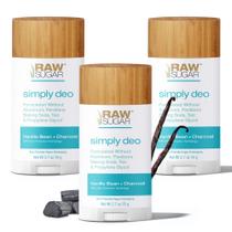 Desodorante em bastão RAW SUGAR Simply Deo Whole Body Pack com 3