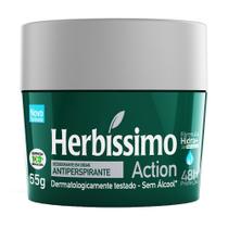 Desodorante em Creme Herbíssimo Action Antiperspirante 48h sem Álcool 55g