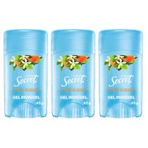 Desodorante em Gel Antitranspirante Secret Aroma Cítrico 45g Orange Blossom - 3 unidades