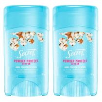 Desodorante em Gel Antitranspirante Secret Power Protect Algodão 45g Cotton - 2 unidades