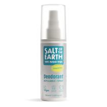 Desodorante em spray Salt Of the Earth, recarregável, 100 ml, sem perfume Desodorante em spray Salt Of the Earth, recarregável, 100 ml, sem perfume