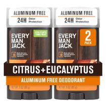 Desodorante Every Man Jack Citrus + Eucalyptus 90 ml (pacote com 2)