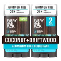 Desodorante Every Man Jack Coconut Driftwood 90 ml (pacote com 2)