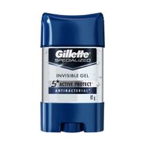 Desodorante Gillette Roll On Gel Antitranspirante Masculino Antibacterial Invisible Gel 82g