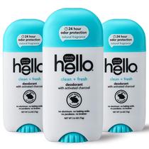 Desodorante hello Carvão Ativado 73 g, 3 Unidades, 24 h
