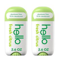 Desodorante hello Fresh Citrus sem alumínio 2 unidades 74 ml