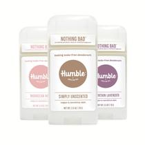 Desodorante HUMBLE BRANDS, vegano simples e sensível, pacote com 3