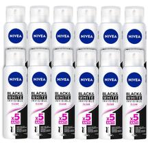 Desodorante Invisible Black & White Clear Nivea Feminino 150ml - 12 Unidades
