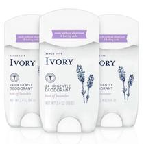 Desodorante Ivory Gentle Hint of Lavender 70 ml (pacote com 3)