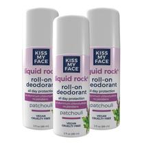 Desodorante Kiss My Face Liquid Rock Roll-On, 90 ml, pacote com 3 Desodorante Kiss My Face Liquid Rock Roll-On, 90 ml, pacote com 3