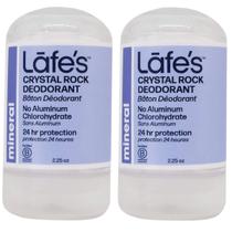 Desodorante Lafe's Natural Crystal Mineral Rock, 65 ml, pacote com 2