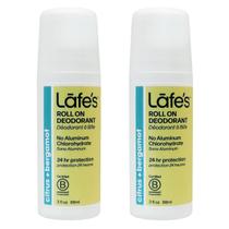 Desodorante Lafe's Natural Roll-On, 90 ml, sem alumínio, pacote com 2 Desodorante Lafe's Natural Roll-On, 90 ml, sem alumínio, pacote com 2
