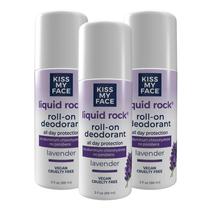 Desodorante líquido Kiss My Face Rock Roll-On 90 ml de lavanda x3 Desodorante líquido Kiss My Face Rock Roll-On 90 ml de lavanda x3