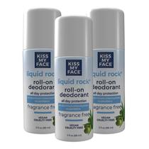 Desodorante líquido Kiss My Face Rock Roll-On 90 ml (pacote com 3)