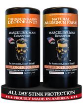 Desodorante MASCULINE MAN Bootlegger Bourbon 90g, pacote com 2 Desodorante MASCULINE MAN Bootlegger Bourbon 90g, pacote com 2