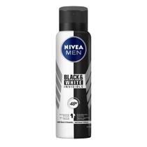 Desodorante Masculino Aerosol Black & White Invisible 48h 150ml - Nivea