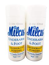 Desodorante Milcu para axilas e pés em pó 80g, pacote com 2 Desodorante Milcu para axilas e pés em pó 80g, pacote com 2