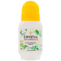 Desodorante Mineral Roll-On Crystal Essence Manzanilla y Té Verde