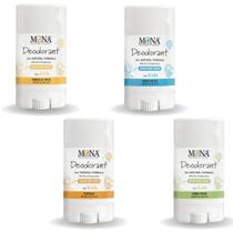 Desodorante MONA Brands TRAVEL SIZE 100% natural para crianças, 15 ml, pacote com 4