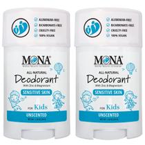 Desodorante MONA Brands UNSCENTED, totalmente natural, para crianças, pacote com 2 unidades