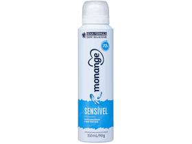Desodorante Monange Sensível Sem Perfume Aerosol Antitranspirante 72h 150ml