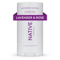 Desodorante nativo de lavanda e rosa 72h com controle de odor, livre de alumínio