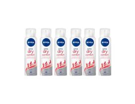 Desodorante Nivea Aerosol Fem Dry Comfort kit c/6 un