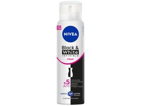 Desodorante Nivea Black & White Invisible Clear Aerosol Antitranspirante 72h 150ml Desodorante Nivea Black & White Invisible Clear Aerosol Antitranspirante 72h 150ml