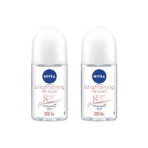 Desodorante NIVEA Brightening Silk Touch 25 ml Kit com 2 Desodorante NIVEA Brightening Silk Touch 25 ml Kit com 2