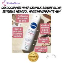Desodorante Nivea Deomilk Beauty Elixir Sensitive Aerosol Antitranspirante 48h 150ml Desodorante Nivea Deomilk Beauty Elixir Sensitive Aerosol Antitranspirante 48h 150ml