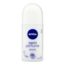 Desodorante Nivea Feminino Roll On Sem Perfume Sensitive 50ml