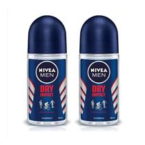 Desodorante NIVEA Men Dry Impact Roll-On 50 ml Kit com 2 Desodorante NIVEA Men Dry Impact Roll-On 50 ml Kit com 2