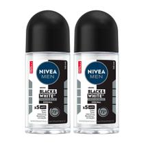 Desodorante Nivea Men Invisible For Black & White Roll-on Antitranspirante 48h com 2 Unidades de 50ml cada + 50% Desconto na 2ª Unidade