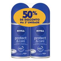 Desodorante Nivea Rollon Protec Care 50ml 2 Unidades Desodorante Nivea Rollon Protec Care 50ml 2 Unidades