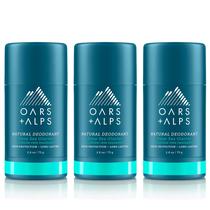 Desodorante Oars + Alps Alps, sem alumínio, Deep Sea Glacier, 75 ml, pacote com 3