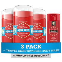 Desodorante Old Spice Aqua Reef sem Alumínio - Pacote com 3 Unidades (90ml cada)