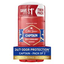 Desodorante Old Spice Captain para homens, sem alumínio, 90 ml x 2