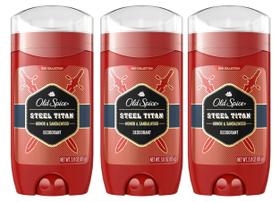 Desodorante Old Spice Steel Titan 85g Pacote com 3 Desodorante Old Spice Steel Titan 85g Pacote com 3