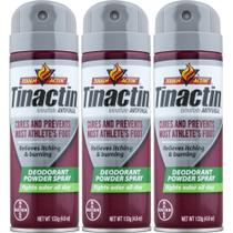 Desodorante para pés de atleta em pó Tinactin, pacote com 3