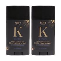Desodorante Play Pits Natural 75ml, pacote com 2 unidades, seguro para homens e mulheres Desodorante Play Pits Natural 75ml, pacote com 2 unidades, seguro para homens e mulheres