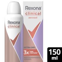 Desodorante Rexona Clinical Antitranspirante Aerossol Extra Dry 150ml Desodorante Rexona Clinical Antitranspirante Aerossol Extra Dry 150ml